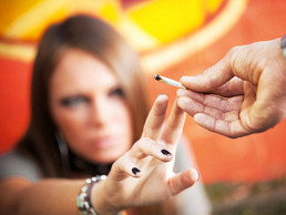 teenagers smoking cannabis