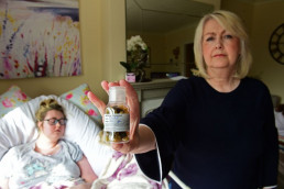 cancer patients and mother with cannabis pills