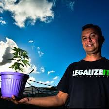 brazilian medical cannabis campaigner with cannabis plant
